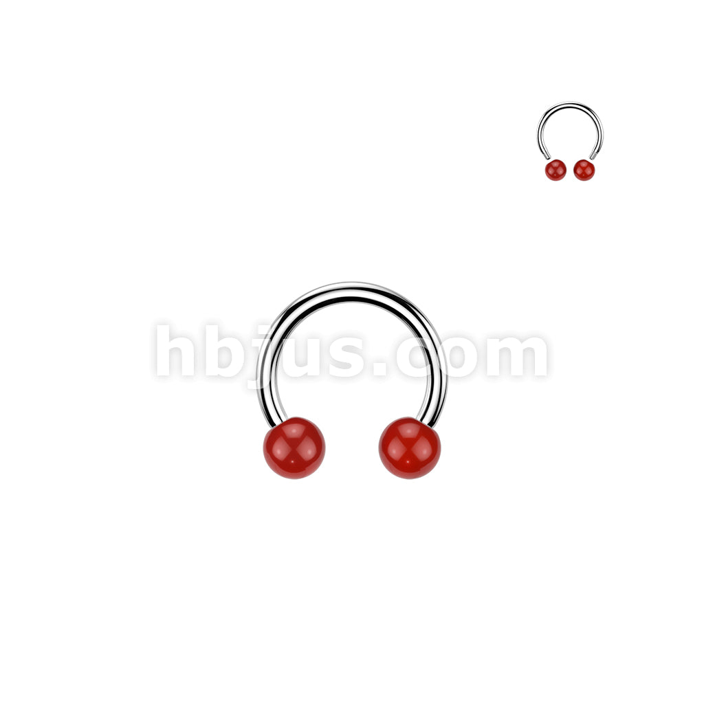 24 Pc Assorted Pack of 316L Horseshoes With Acrylic Balls - Image 8