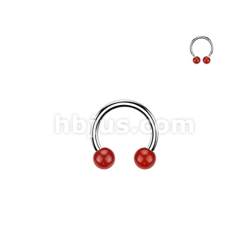 24 Pc Assorted Pack of 316L Horseshoes With Acrylic Balls - Image 8