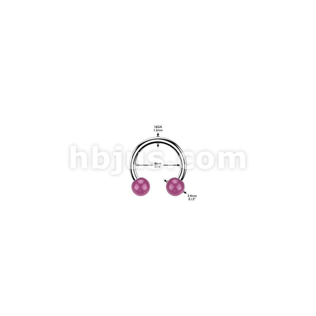 24 Pc Assorted Pack of 316L Horseshoes With Acrylic Balls - Image 10