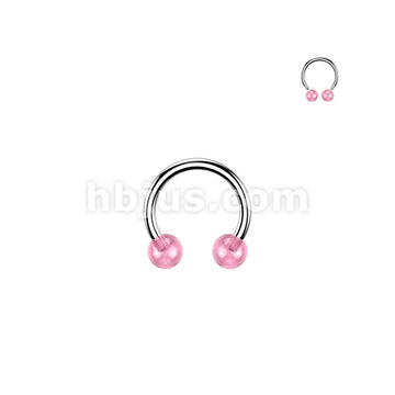 24 Pc Assorted Pack of 316L Horseshoes With Glow In The Dark Acrylic Balls - Image 4