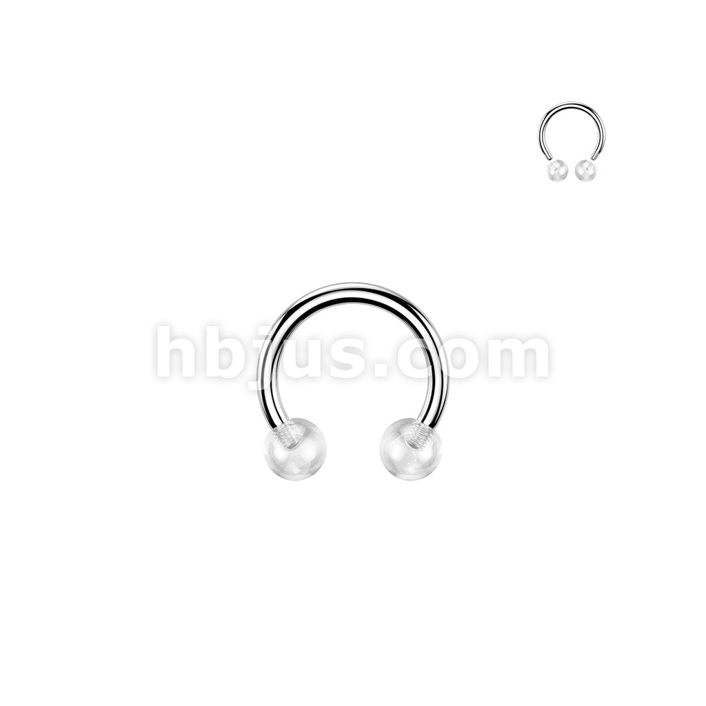 24 Pc Assorted Pack of 316L Horseshoes With Glow In The Dark Acrylic Balls - Image 5
