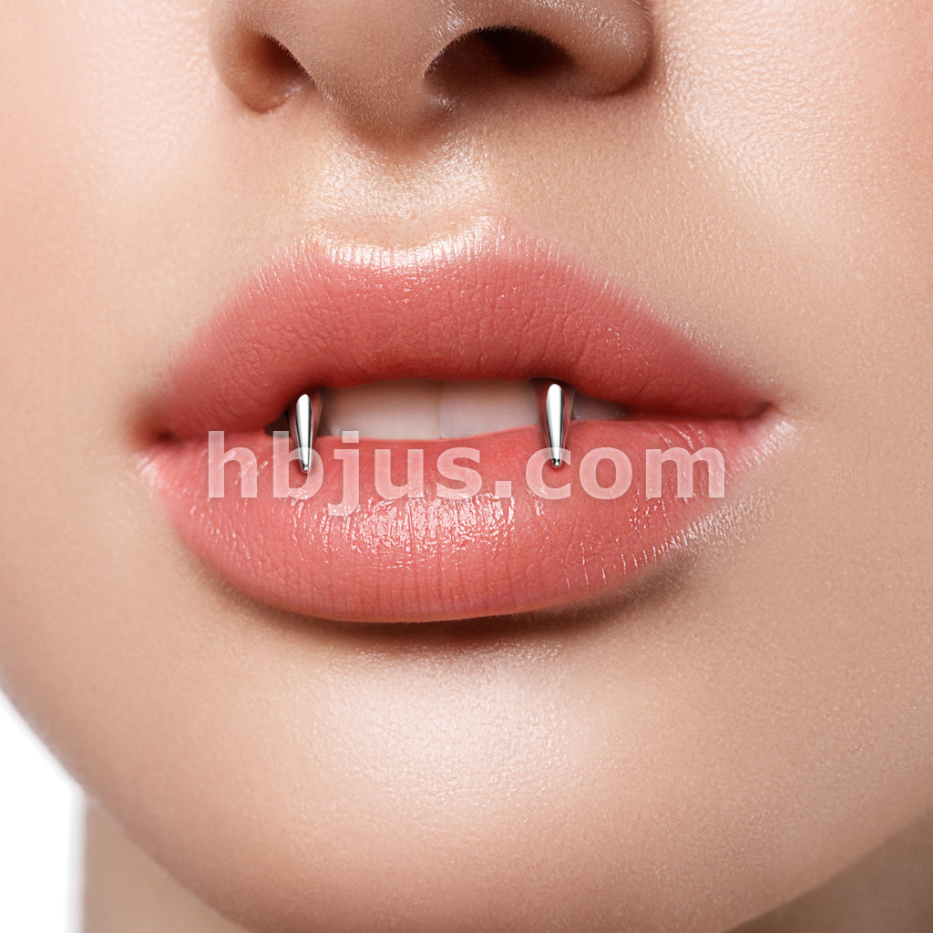 316L Surgical Steel 316L Surgical Stainless Steel Smiley Vampire Fangs... - Image 5