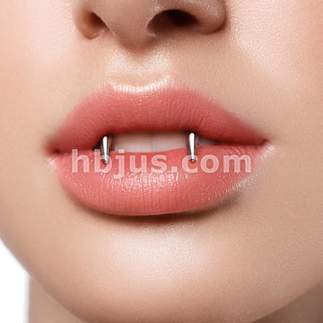 316L Surgical Steel 316L Surgical Stainless Steel Smiley Vampire Fangs... - Image 5