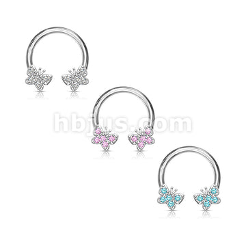 316L Surgical Steel CZ Paved Butterfly Ends 316L Surgical Steel... - Image 7