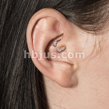 316L Surgical Steel CZ Paved Butterfly Ends 316L Surgical Steel... - Image 8