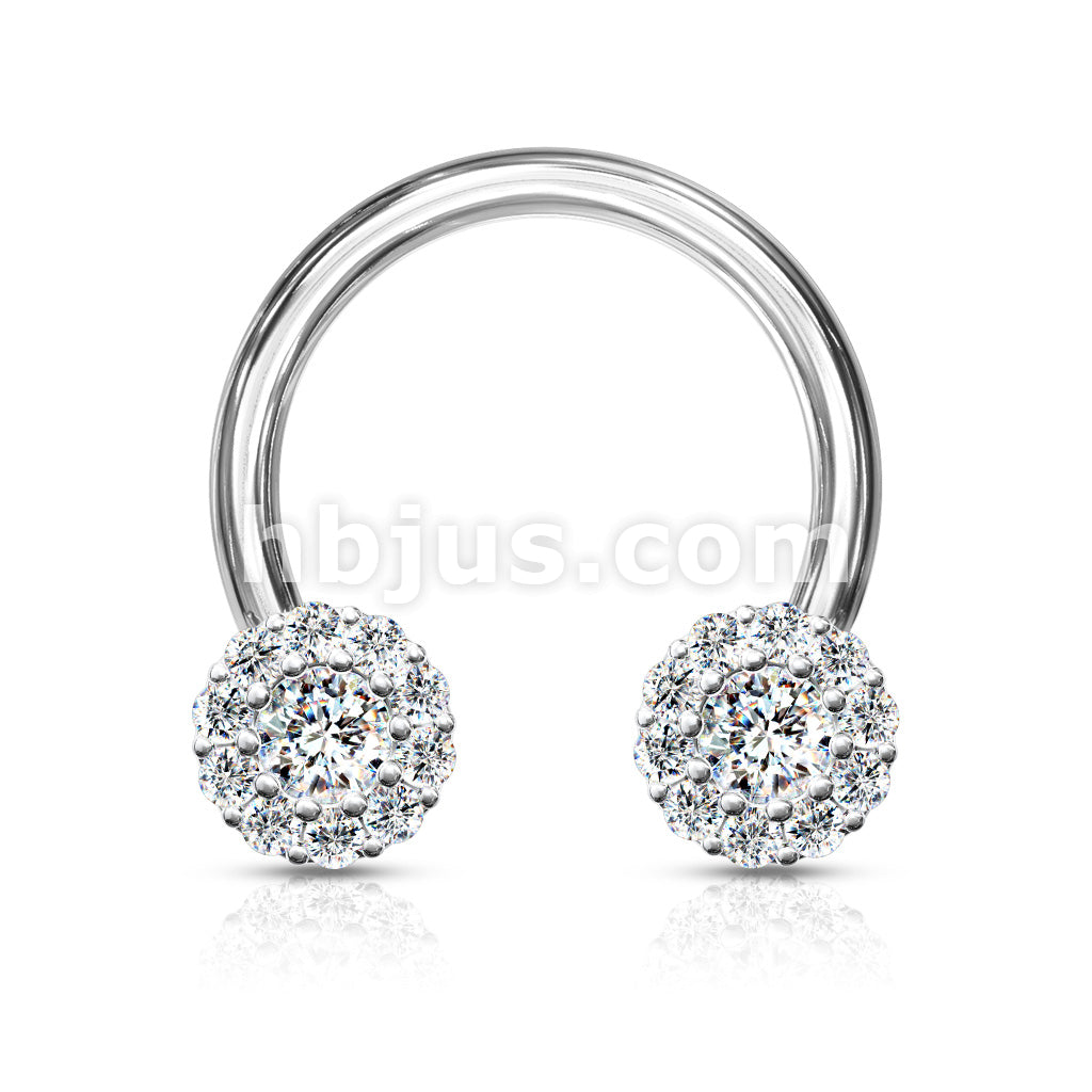 316L Surgical Steel Paved CZ Daisy Ends  316L Surgical Steel Circular... - Image 3
