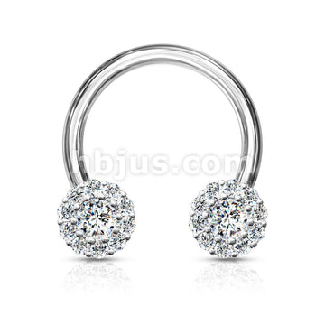 316L Surgical Steel Paved CZ Daisy Ends  316L Surgical Steel Circular... - Image 3
