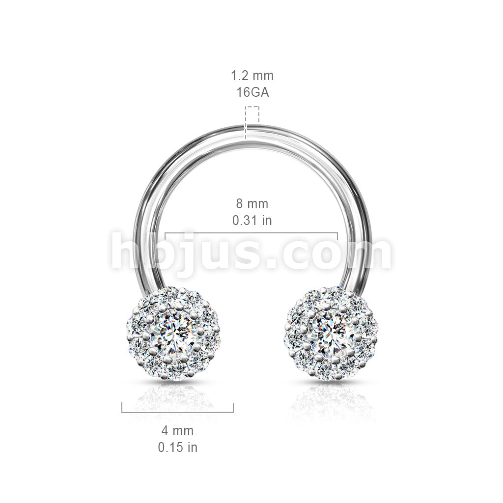 316L Surgical Steel Paved CZ Daisy Ends  316L Surgical Steel Circular... - Image 6