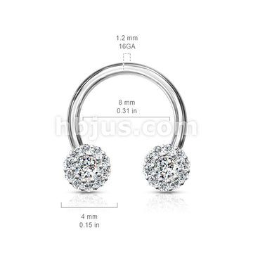 316L Surgical Steel Paved CZ Daisy Ends  316L Surgical Steel Circular... - Image 6