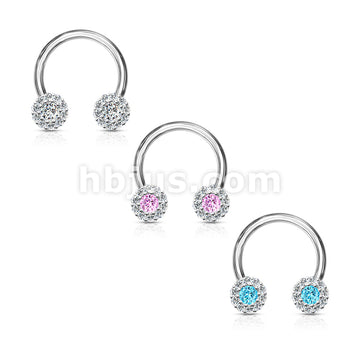 316L Surgical Steel Paved CZ Daisy Ends  316L Surgical Steel Circular... - Image 7