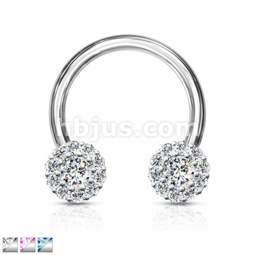 316L Surgical Steel Paved CZ Daisy Ends  316L Surgical Steel Circular... - Image 2
