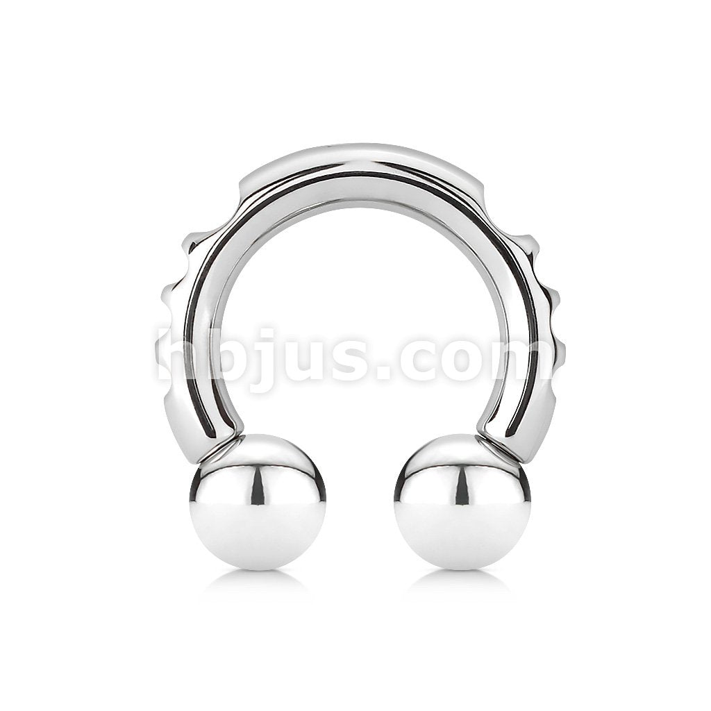 316L Surgical Steel Carved Circular 316L Surgical Stainless Steel - Image 2