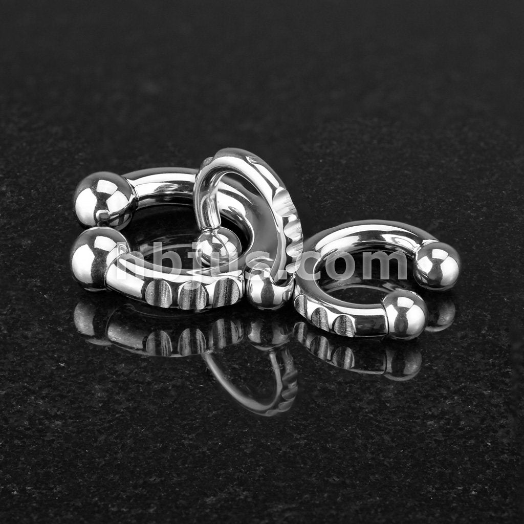 316L Surgical Steel Carved Circular 316L Surgical Stainless Steel - Image 4