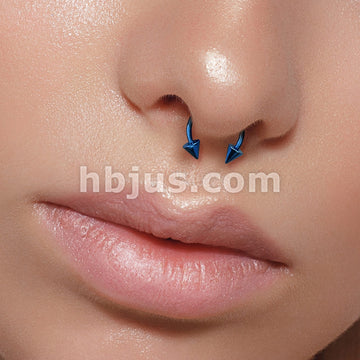 Horse Shoe Titanium IP Over 316L Surgical Steel w/Cone - Image 15