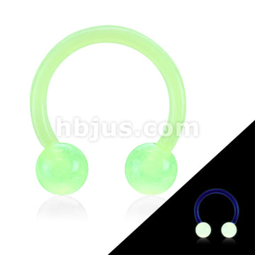 Acrylic Flexible Shaft Horseshoe/Circular With Glow in the Dark Balls - Image 3