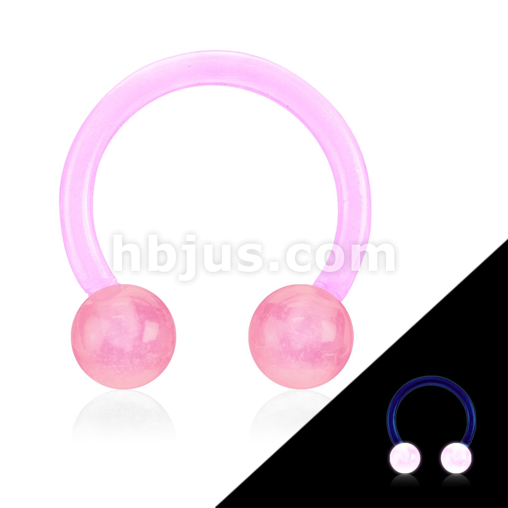Acrylic Flexible Shaft Horseshoe/Circular With Glow in the Dark Balls - Image 4