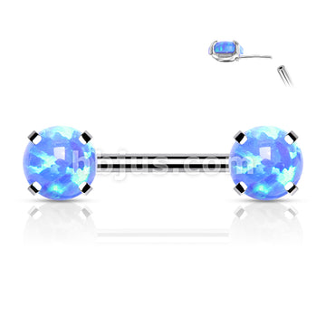 316L Surgical Steel Threadless Push in Nipple Barbells with Prong Set... - Image 5