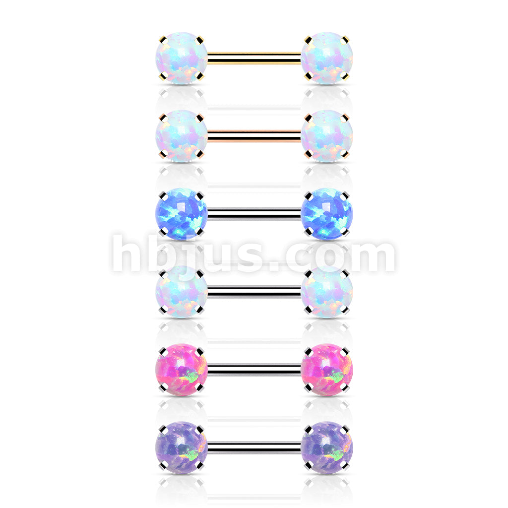 316L Surgical Steel Threadless Push in Nipple Barbells with Prong Set... - Image 10
