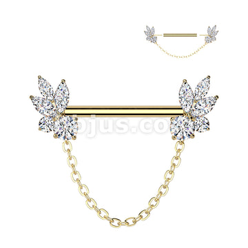 316L Surgical Steel 316L Surgical Steel Threadless Push In Marquise CZ... - Image 3