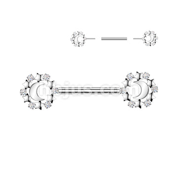 316L Surgical Steel 316L Threadless Push In Crescent Moon Nipple... - Image 2