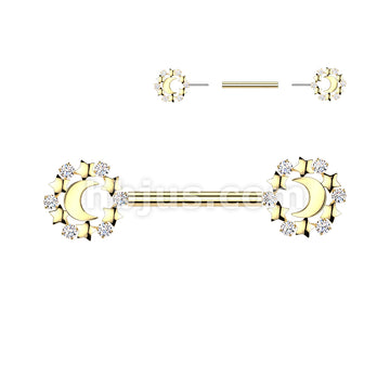 316L Surgical Steel 316L Threadless Push In Crescent Moon Nipple... - Image 3