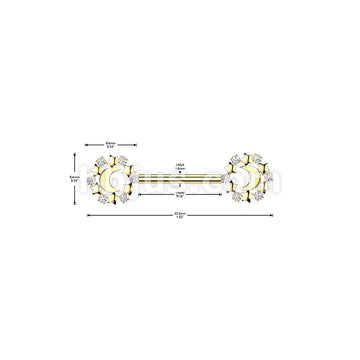 316L Surgical Steel 316L Threadless Push In Crescent Moon Nipple... - Image 4