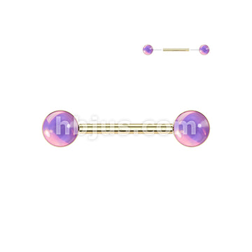 316L Surgical Steel 316L Threadless Push In Nipple Barbell With Round... - Image 5