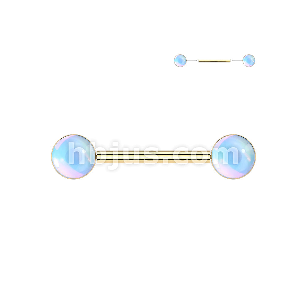 316L Surgical Steel 316L Threadless Push In Nipple Barbell With Round... - Image 7