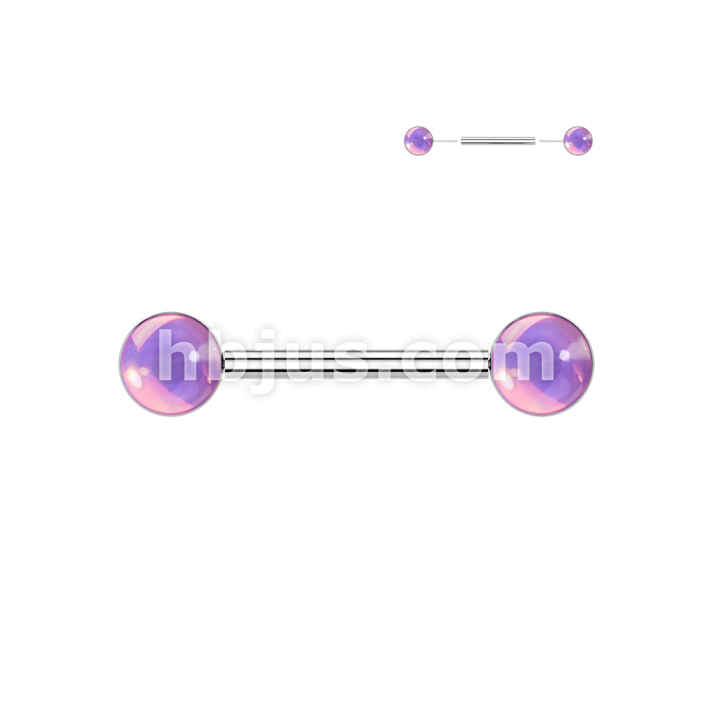 316L Surgical Steel 316L Threadless Push In Nipple Barbell With Round... - Image 4