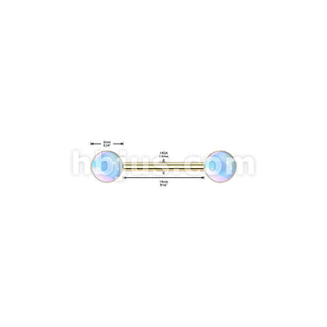 316L Surgical Steel 316L Threadless Push In Nipple Barbell With Round... - Image 8