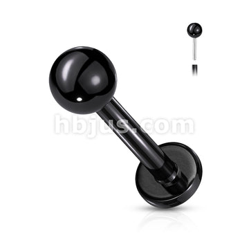 Push In Top Ball PVD Over316L Surgical Steel Threadless Labret, Monroe,... - Image 4