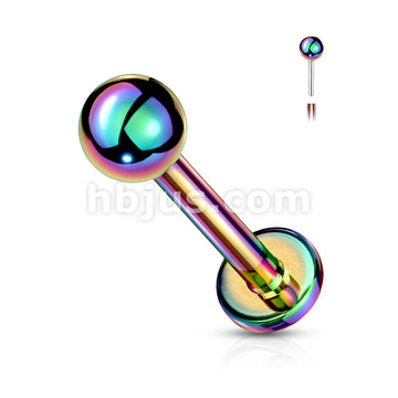 Push In Top Ball PVD Over316L Surgical Steel Threadless Labret, Monroe,... - Image 6