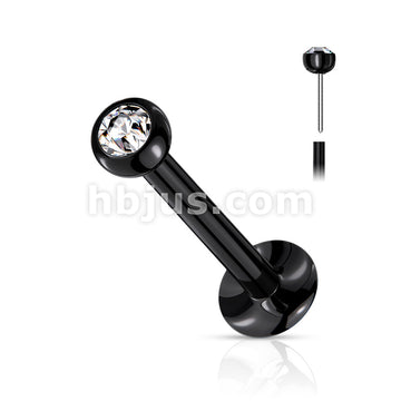 Push In Press Fit Jeweled Ball Top PVD Over 316L Surgical Steel... - Image 4