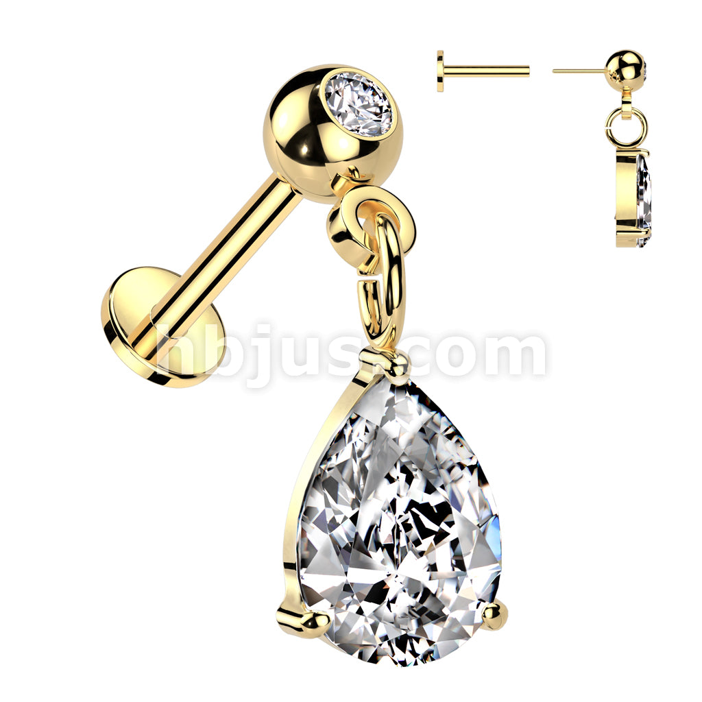 316L Surgical Steel 316L Surgical Steel Threadless Push In Labret... - Image 2