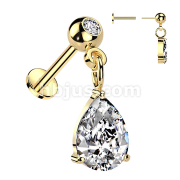 316L Surgical Steel 316L Surgical Steel Threadless Push In Labret... - Image 2