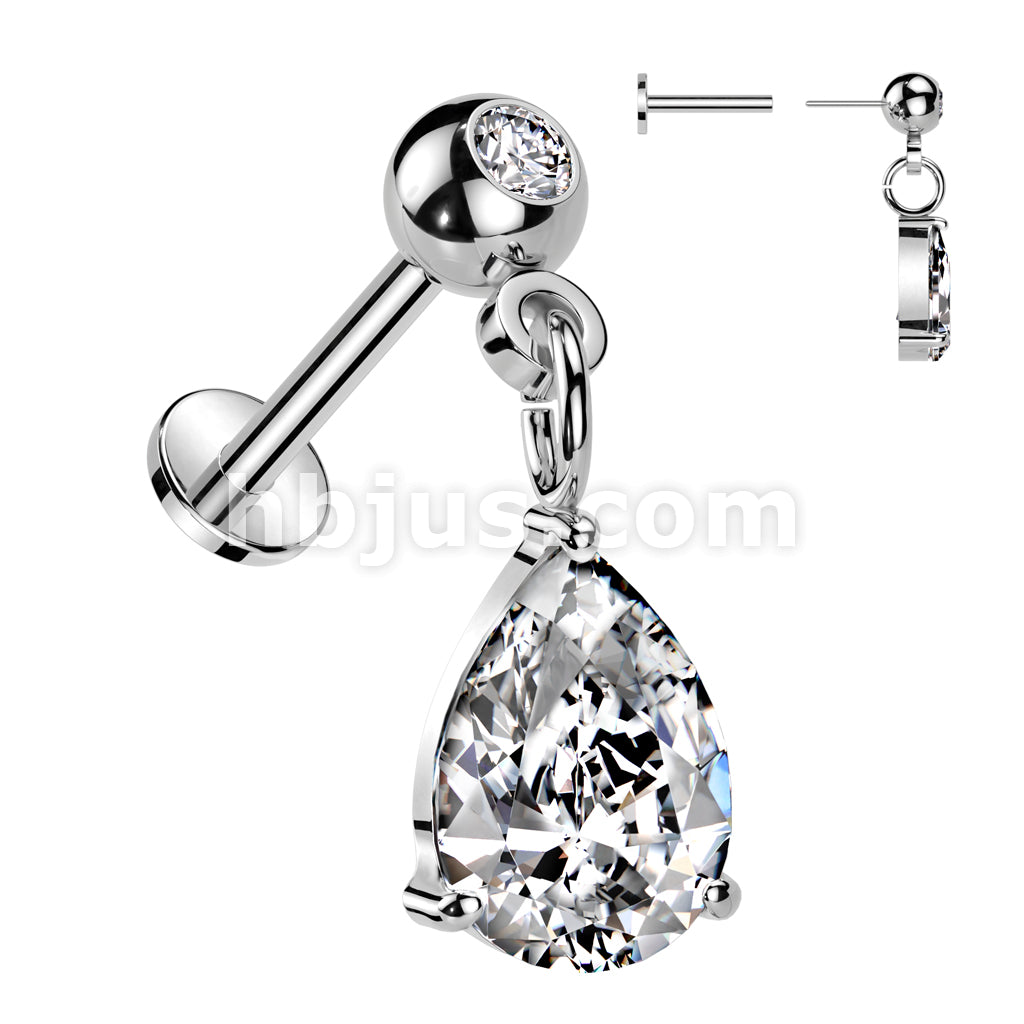 316L Surgical Steel 316L Surgical Steel Threadless Push In Labret... - Image 3
