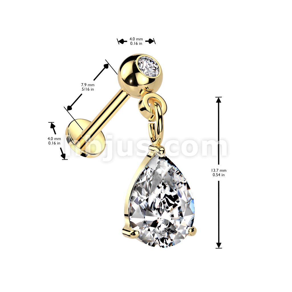 316L Surgical Steel 316L Surgical Steel Threadless Push In Labret... - Image 4