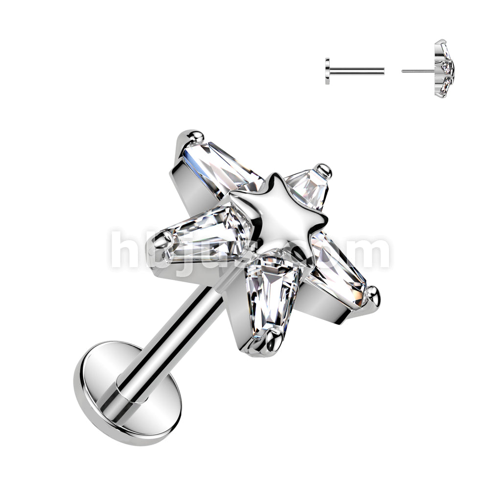 316L Surgical Steel 316L Surgical Steel Threadless Push In Flat Back... - Image 2