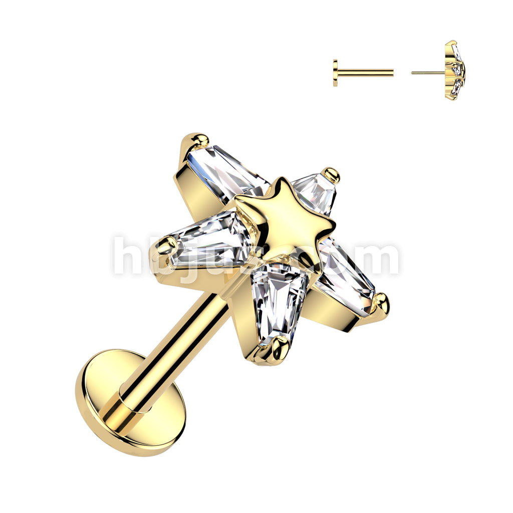 316L Surgical Steel 316L Surgical Steel Threadless Push In Flat Back... - Image 3
