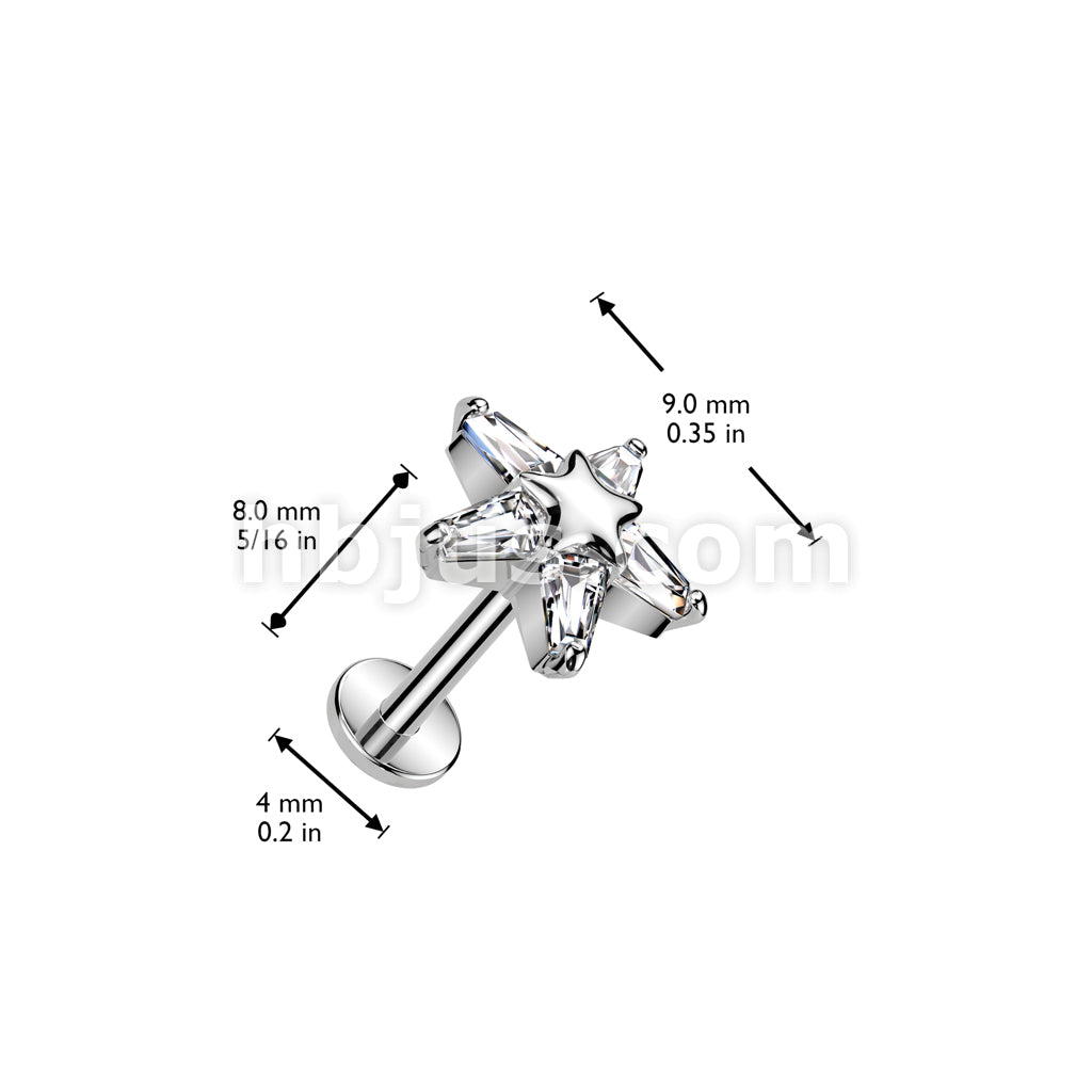 316L Surgical Steel 316L Surgical Steel Threadless Push In Flat Back... - Image 4