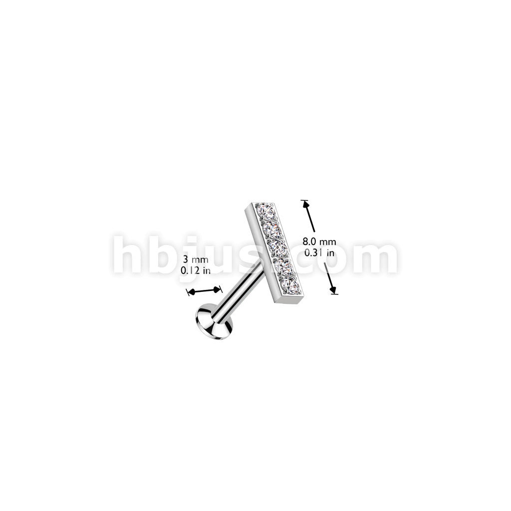 All 316L Surgical Steel Threadless Push In Flat Back Stud With Convex... - Image 3