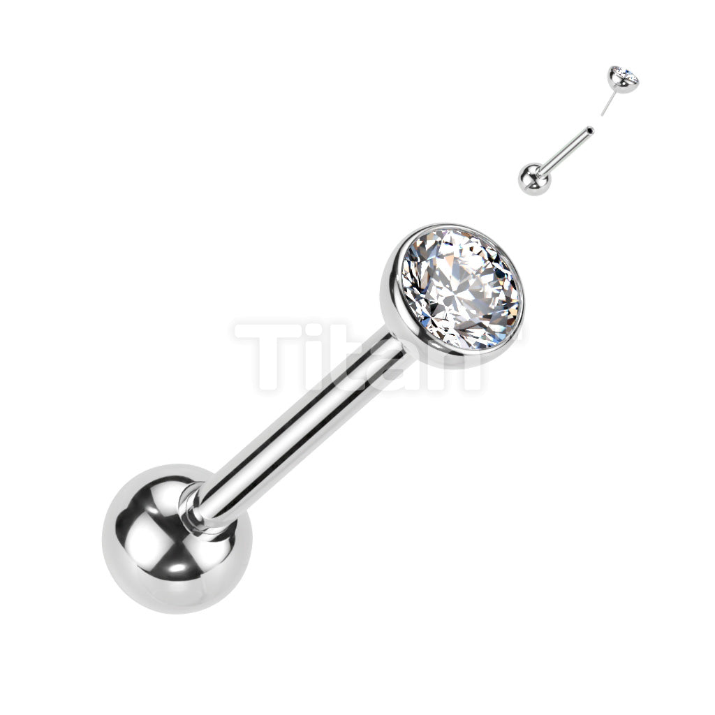 ASTM F136 Titanium Implant Grade Titanium Threadless Push in Barbell... - Image 3