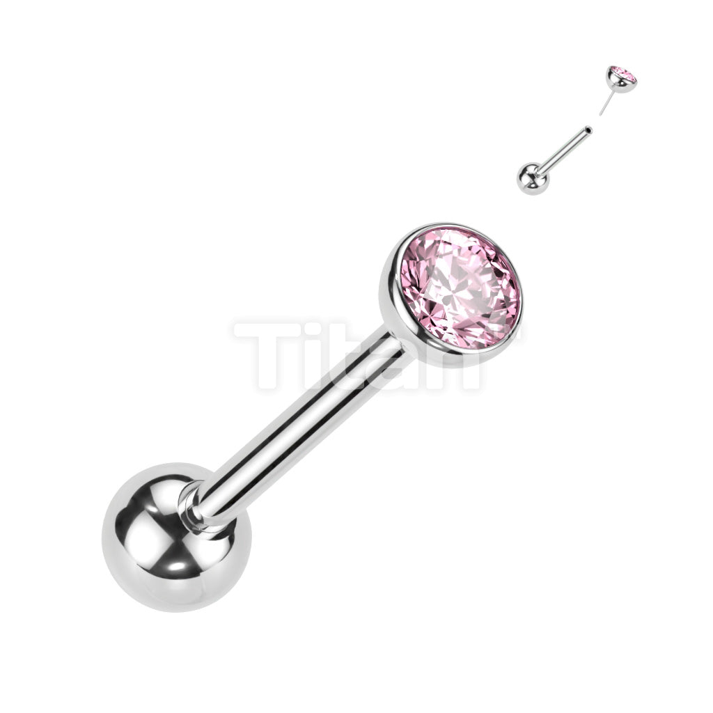 ASTM F136 Titanium Implant Grade Titanium Threadless Push in Barbell... - Image 4