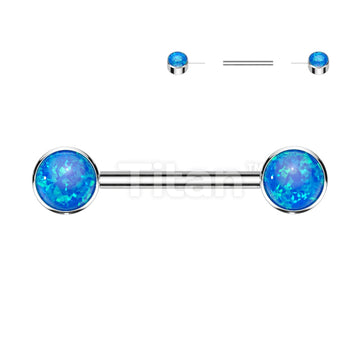 Implant Grade Titanium Threadless Push in Nipple Barbell With Forward... - Image 2