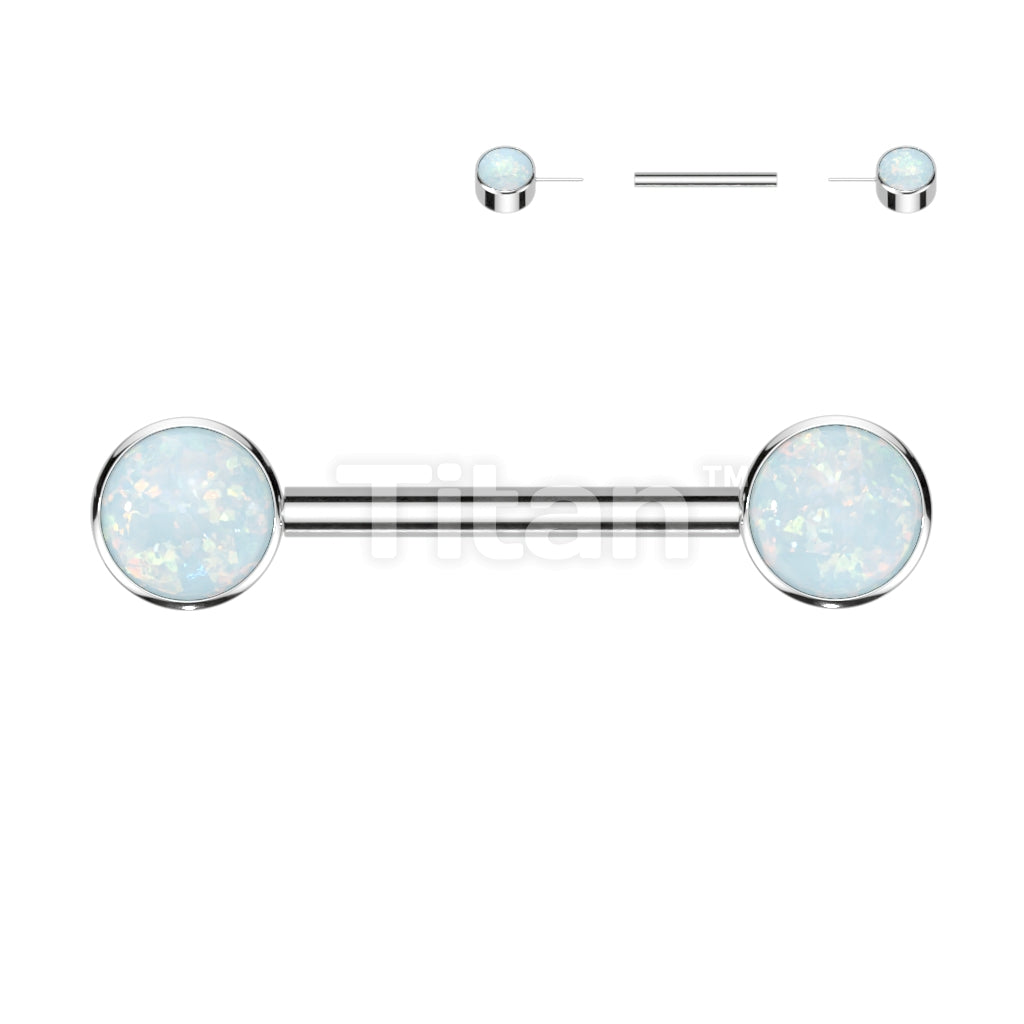 Implant Grade Titanium Threadless Push in Nipple Barbell With Forward... - Image 3
