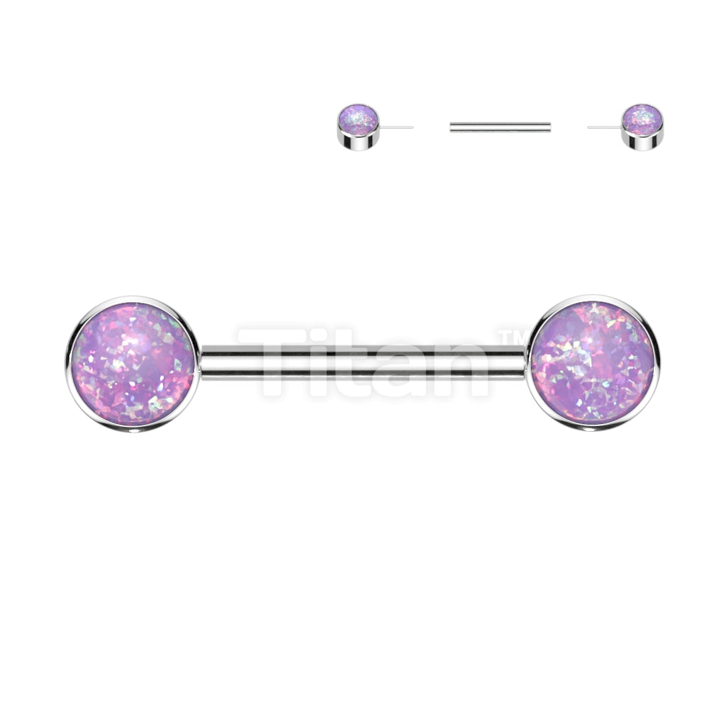 Implant Grade Titanium Threadless Push in Nipple Barbell With Forward... - Image 5