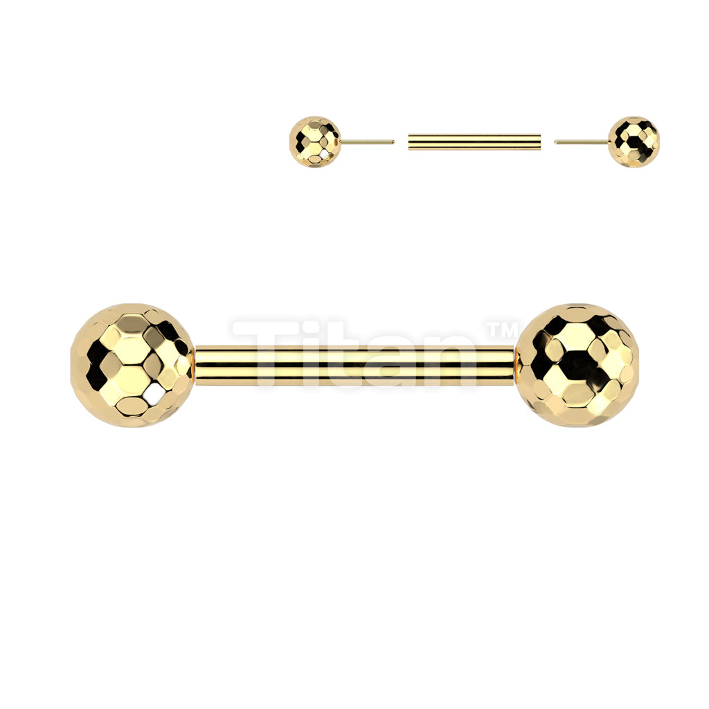 Implant Grade Titanium Threadless Push In Barbell With Multi-Faceted Balls - Image 2
