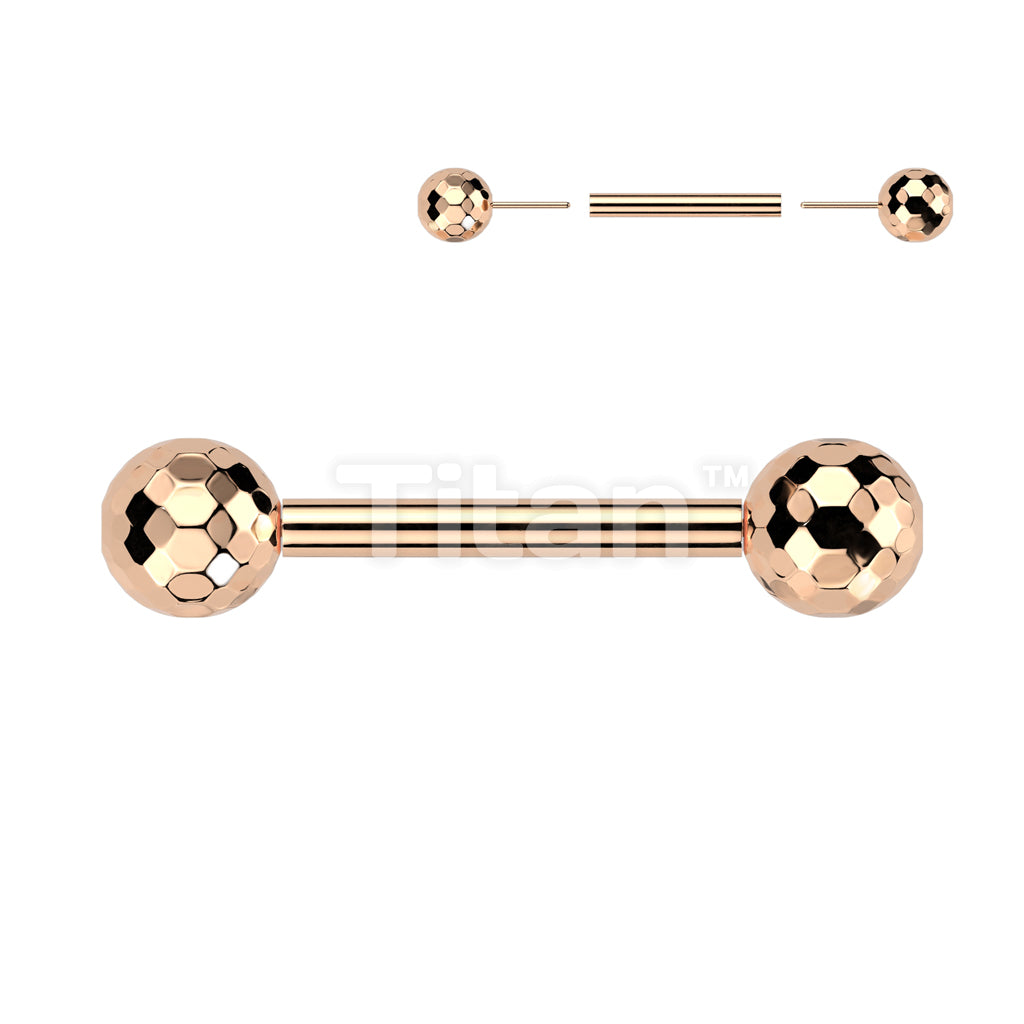 Implant Grade Titanium Threadless Push In Barbell With Multi-Faceted Balls - Image 4