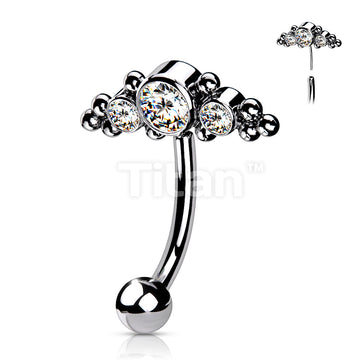 ASTM F136 Titanium Implant Grade Titanium Threadless Push In Eyebrow... - Image 4