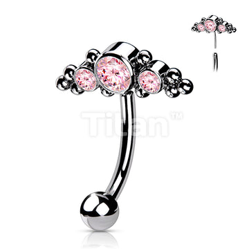 ASTM F136 Titanium Implant Grade Titanium Threadless Push In Eyebrow... - Image 5